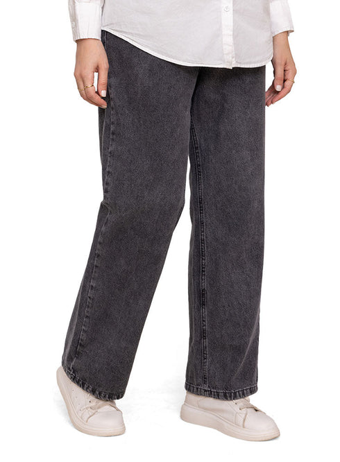 Black 4 Wide Jeans - Khotwh